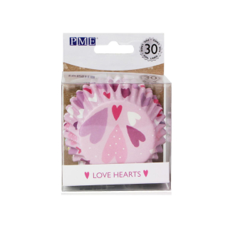 PME cukrářské košíčky fóliové Love Hearts se srdíčky 30 ks